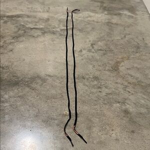 Authentic Off-White Black Shoelaces with coral Accent "shoelaces" highlights